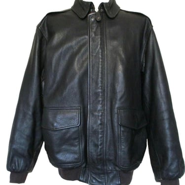 Vintage LL Bean Bomber Jacket, Large Tall Men, Brown Goatskin Leather, Y2k 90s, Thinsulate Lining 