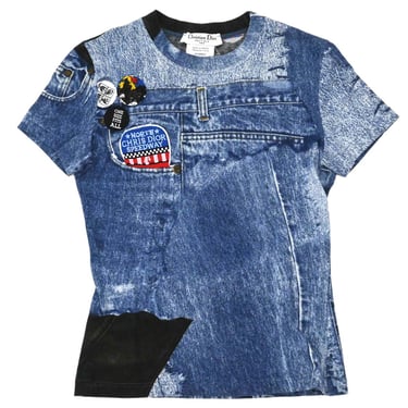 Christian Dior 2001AW Miss Diorella Denim Print T-shirt #38