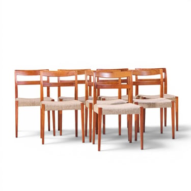 Nils Jonsson for Troeds Garmi Mid Century Swedish Teak Dining Chairs - Set of 8 