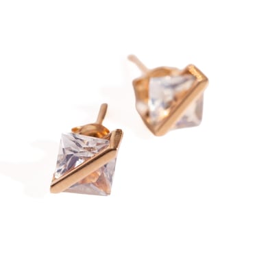 JANUKA Rainbow Moonstone Stud Band Earrings