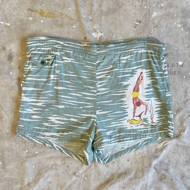 Size 34 1950s McGregor Diver Swim Trunks Bathing Suit 2310 