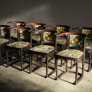 Josef Hoffmann "Fledermaus" Chairs for Wittman, 1980s