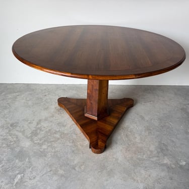 Vintage Henredon Round Dining Table with Pedestal Base 