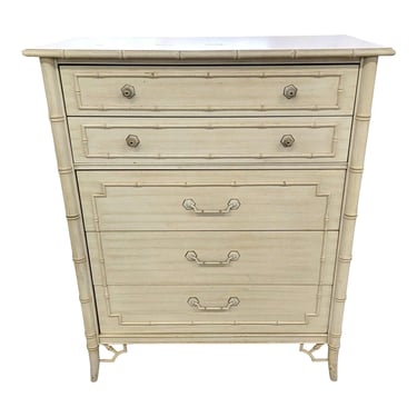 Thomasville Allegro Faux Bamboo Tallboy Dresser 