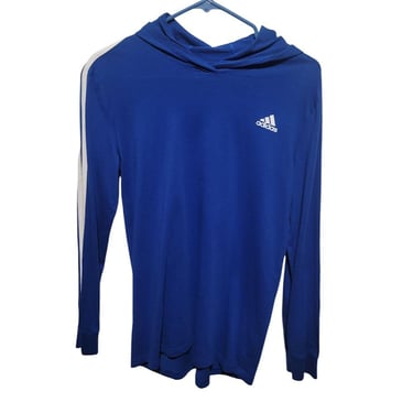 Original Adidas Striped Lightweight Long Sleeve Pullover Hoodie Men's L C6/26 