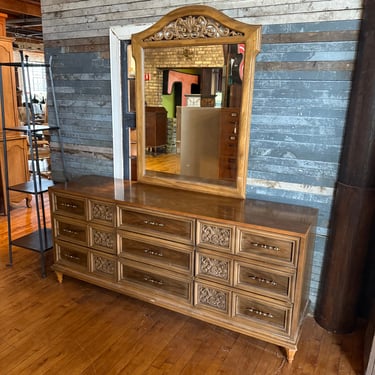 Vintage Lowboy Dresser w/ Mirror