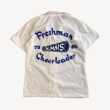 Vintage 1979 Freshman Cheerleader Chainstitched Shirt | Retro Graphic Top (XS/S) 
