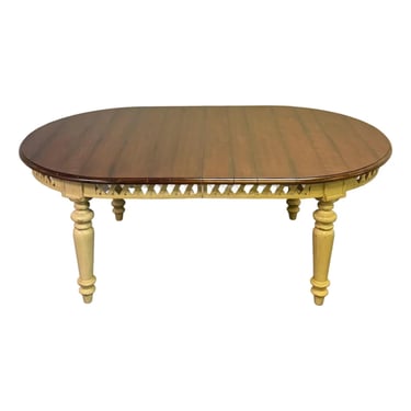 Hooker Furniture Rustic Farmhouse Painted Dining Table With 2 Leaves 