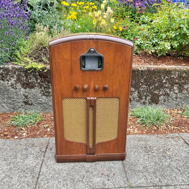 1936 Airline Movie Dial 3 Band AM/SW Console Radio.  Seattle Pickup, Local Delivery, U-SHIP Options 