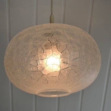 Doria ice glass ceiling lamp model 6505 design lamp 60s 70s ball lamp bubble glass vintage bubble lamp brocante 