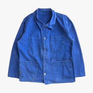 Vintage 1980s Bleu de Travail Chore Jacket | French Workwear Coat Small/Medium 