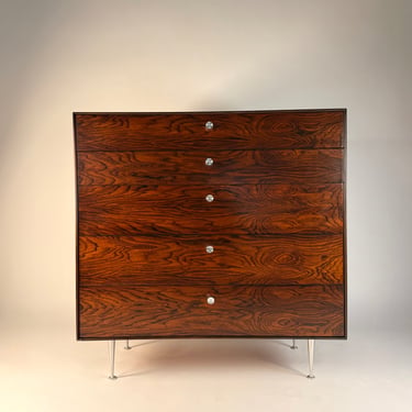 George Nelson Thin Edge Tall Dresser in Rosewood by Herman Miller – Mid‑Century Modern Masterpiece