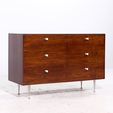 George Nelson for Herman Miller Mid Century Rosewood Thin Edge 6 Drawer Dresser - mcm 