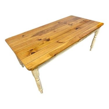 Vintage Ethan Allen Farmhouse Style Pine Dining Table 