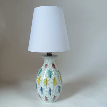 Bitossi 'Piume' Design Ceramic Table Lamp