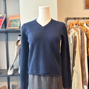 Burberry Navy Wool Sweater