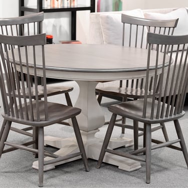 Ethan Allen 48" Round Dining Table and Four Chairs