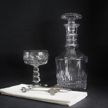 Vintage Cut Crystal Glass Liquor Decanter 