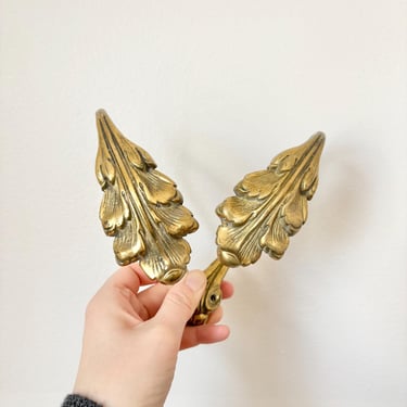 Vintage Brass Leaf Curtain Tie Backs (Pair) – Ornate Home Decor 