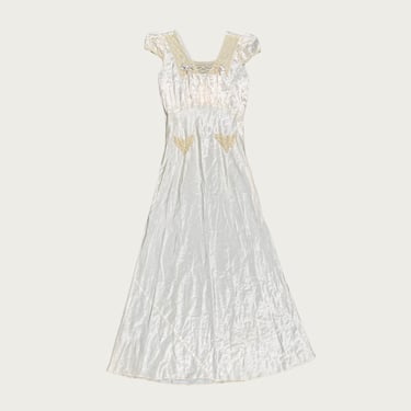 (M) 1930s Satin Cap Sleeve Slip Dress