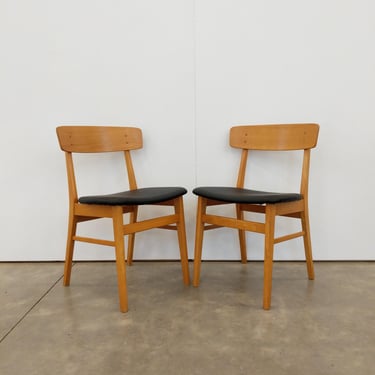 Pair of Vintage Danish Mid Century Modern Dining Chairs by Farstrup 