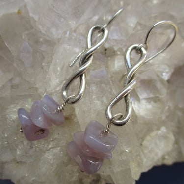 Holley Blue Earrings -Handmade Sterling Silver- Rare Oregon Purple Agate 