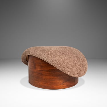 Restored Mid-Century Modern Poof / Mushroom Ottoman Footstool by Weiland Paired Well w/ Adrian Pearsall or Milo Baughman Chairs, USA, 1960s 