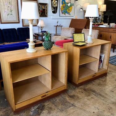 Pair Tambour Cabinets