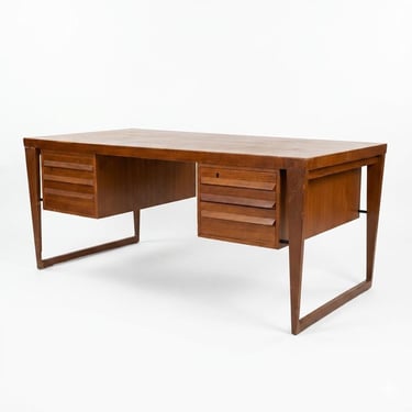 Kai Kristiansen Vintage Danish Mid Century Modern Teak Desk c. 1960s 