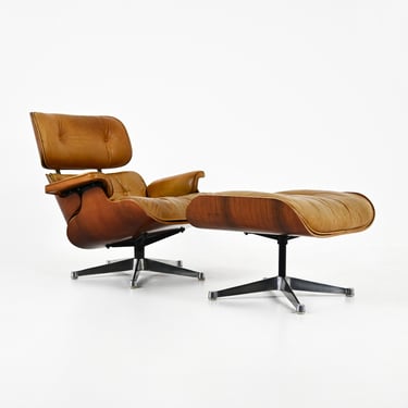 Lounge Chair and Ottoman by Charles & Ray Eames for Herman Miller, 1970s 
