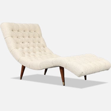 Adrian Pearsall Diamond Button-Tufted Chaise Lounge for Craft Associates