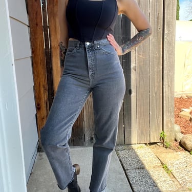 Vintage 1980s Brittania Gray High Waisted Jeans, 28” Waist 