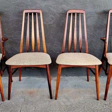 Eva Rosewood Dining Chairs by Niels Koefoed for Koefoeds Hornslet, Denmark Set 4 