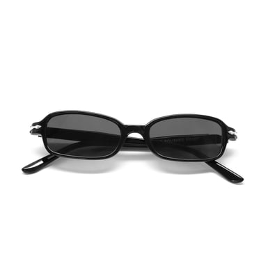 Authentic Vintage 90s Small Size Deadstock Black Rectangle Sunglasses 