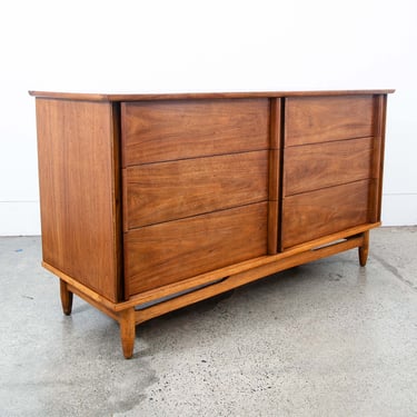 Mid Century Modern Dresser Credenza 6 Drawer Walnut American Vintage Mcm