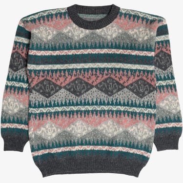 Vintage Fair Isle Wool Blend Sweater (1980s) 