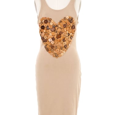 1980s Patrick Kelly Button Mini Dress