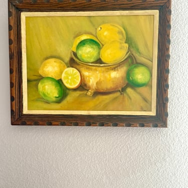 Framed Oil Painting, Still Life, Signed Original Art, Mid Century, Vintage OOAK Wall Decor 