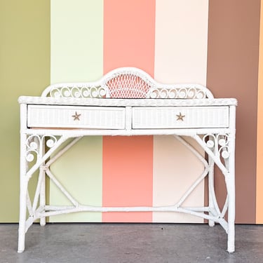 Fiddlehead Wicker Desk