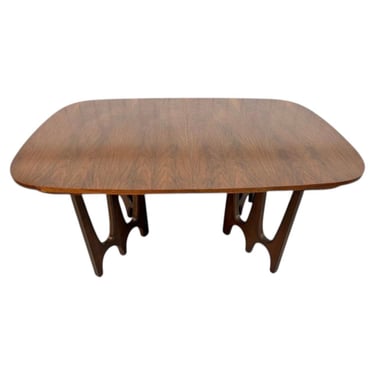Mid-Century Modern Broyhill Brasilia Sculpted Walnut Dining Table - Refinished! 