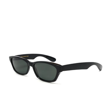 Original Vintage Mod Black Browline Frame Sunglasses 
