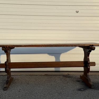 Antique French Oak Country Rustic Dining Table Circa 1800s 