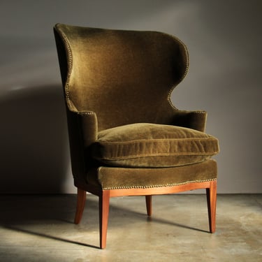 Edward Wormley "Model 1038" Wingback Chair for Dunbar, 1940s