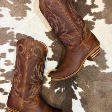 Vintage Dark Brown Leather Tony Lama Cowgirl Boots women’s size 9 B 