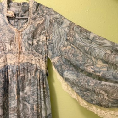 RARE Original Gunne Sax Fairy print dress