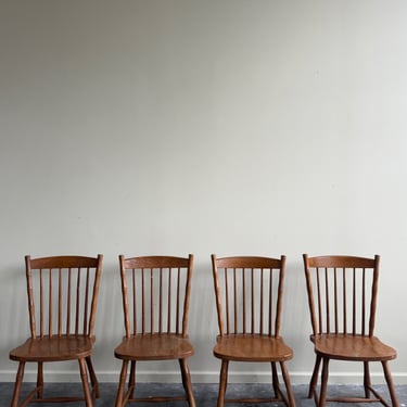 Maple dining chairs. Sold in pairs.