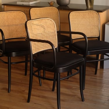 Josef Hoffman Model 811 Dining Chairs by TON (Set of 4)