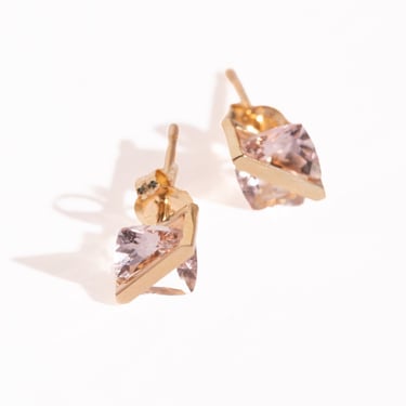 JANUKA Morganite Stud Band Earrings