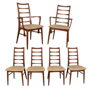 Danish Teak Modern Dining Chairs Koefoeds Hornslet Lis 