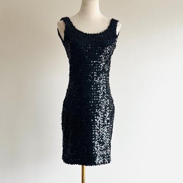 Vintage Betsy Johnson 80s sequin dress punk era bod con 